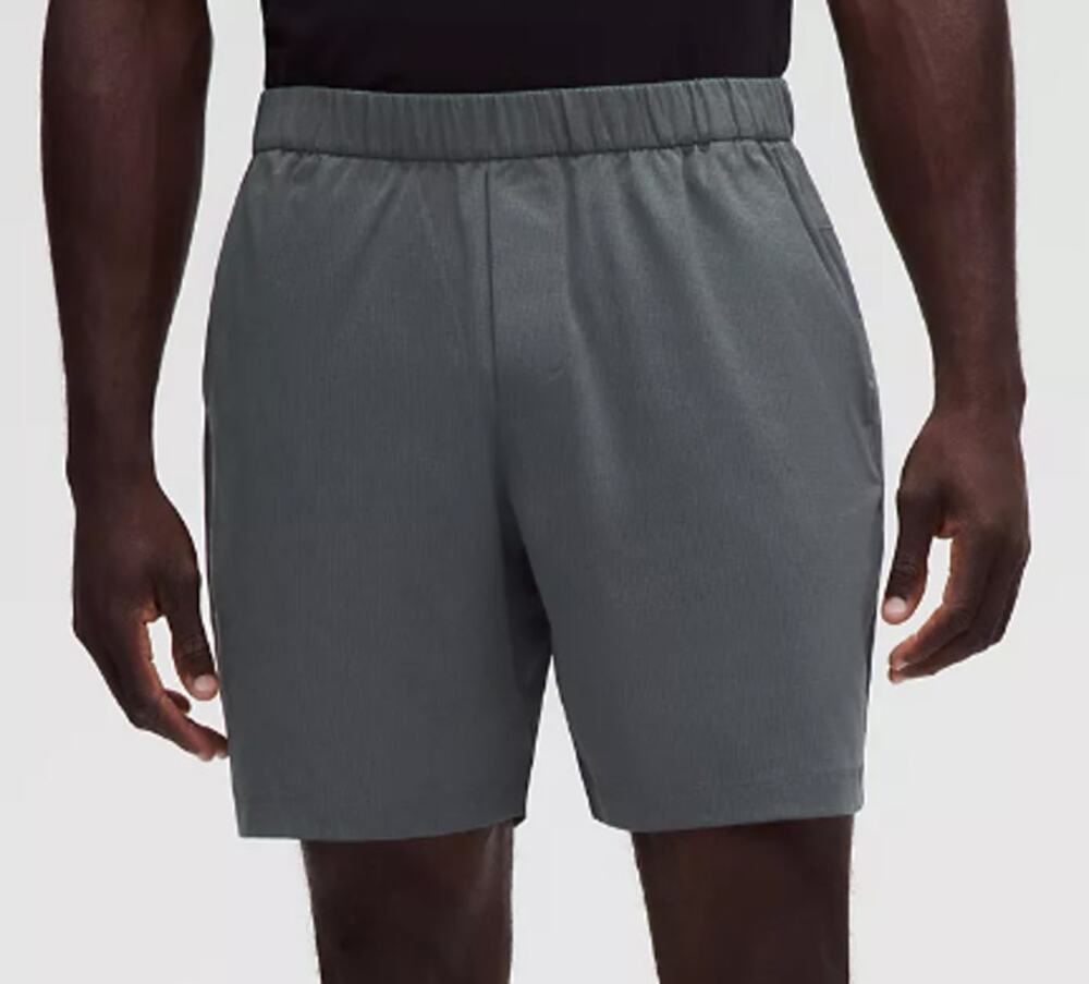 Lululemon ABC WovenAir Pull-On Shorts 7" Oil Grey Men's L NWOT $88